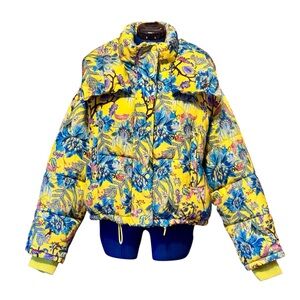 H&M Premium Selection Cozy Yellow Puffer Jacket Excellent Condition Size 10-M/L